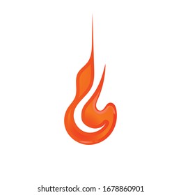 Llama abstracta vectora, icono de logotipo. Gráficos digitales modernos.