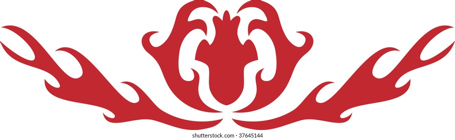 Vector abstract flame motif