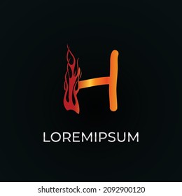 Vektorgrafik der abstrakten Schrift und des Alphabets H