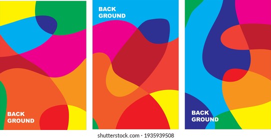 vector abstract flat geometric and curve colorful background pattern for summer