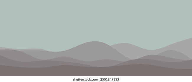 Vector abstracto, diseño gráfico plano de la onda del mar.