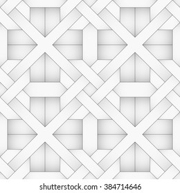 Vector abstract floor geometric background - seamless halftone back and white diagonal parquet pattern. EPS8