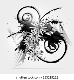 Vector abstract floral background