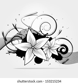 Vector abstract floral background