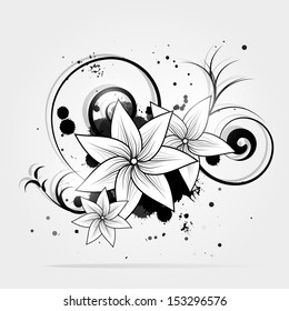 Vector abstract floral background