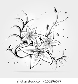 Vector abstract floral background