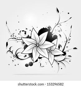 Vector abstract floral background