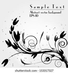 Vector abstract floral background