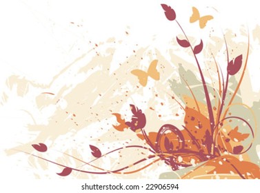 Vector abstract floral background