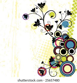 vector abstract floral background