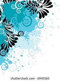 vector abstract floral background