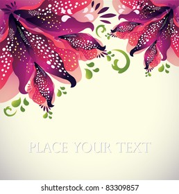 Vector Abstract Floral Background