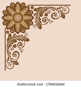 vector abstract floral  background with decorative flowers for design
