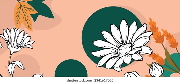 diseño de fondo floral abstracto vectorial en color amarillo blanco negro y mucho más colores. tarjetas de invitación fondo de moda material portátil cubre fondo de patrón de flor de cobertura láctea 