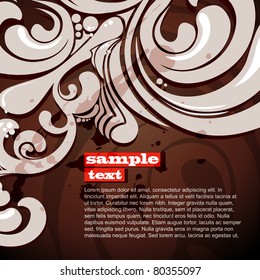 vector abstract floral background design