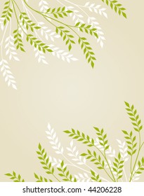Vector abstract floral background with foliage