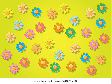vector abstract floral background. Greeting card with flowers.