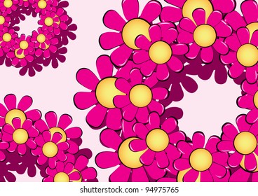 vector abstract floral background. Greeting card with flowers.