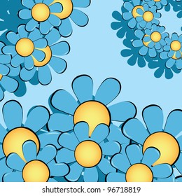 vector abstract floral background. Greeting card with flowers.