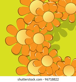 vector abstract floral background. Greeting card with flowers.
