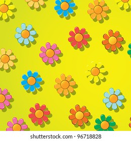 vector abstract floral background. Greeting card with flowers.