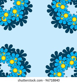 vector abstract floral background. Greeting card with flowers.