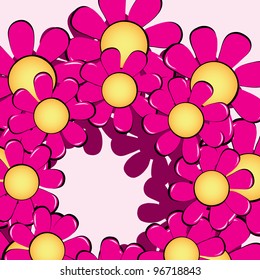 vector abstract floral background. Greeting card with flowers.
