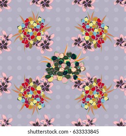 Vector abstract floral background. Multicolor seamless flower pattern. Seamless floral pattern.
