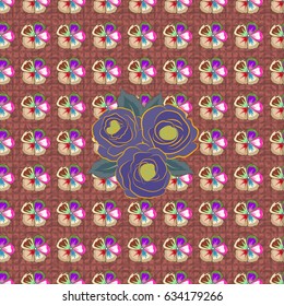 Vector abstract floral background. Multicolor seamless flower pattern. Seamless floral pattern.