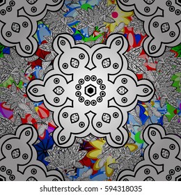 Vector abstract floral background. Seamless pattern with many small flowers. Seamless floral pattern.