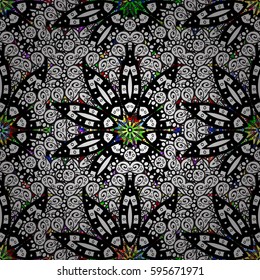 Vector abstract floral background. Seamless pattern with many small flowers. Seamless floral pattern.