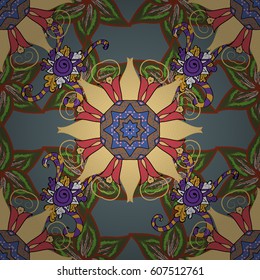 Vector abstract floral background. Seamless pattern with many small flowers. Seamless floral pattern.