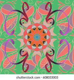 Vector abstract floral background. Seamless pattern with many small flowers. Seamless floral pattern.