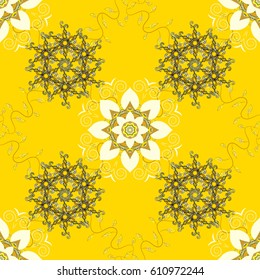Vector abstract floral background. Seamless pattern with many small colorful flowers. 