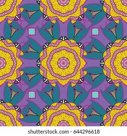 Vector abstract floral background. Seamless pattern with many small blue flowers. Seamless floral pattern.