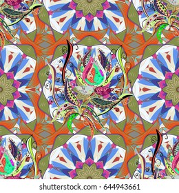 Vector abstract floral background. Seamless pattern with many small flowers. Seamless floral pattern.