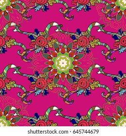 Vector abstract floral background. Seamless pattern with many small blue flowers. Seamless floral pattern.