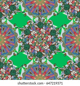 Vector abstract floral background. Seamless pattern with many small blue flowers. Seamless floral pattern.