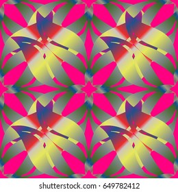 Vector abstract floral background. Seamless pattern with many small colorfil flowers. Seamless floral pattern.