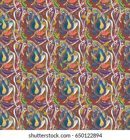 Vector abstract floral background. Seamless pattern with many small pink flowers. Seamless floral pattern.