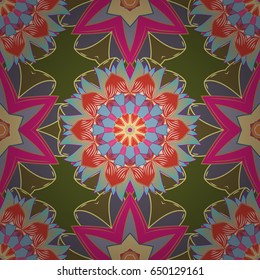 Vector abstract floral background. Seamless pattern with many small flowers. Seamless floral pattern.