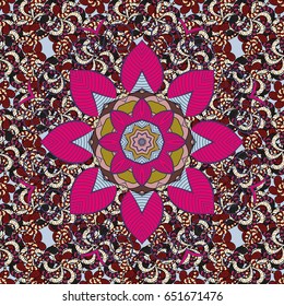 Vector abstract floral background. Seamless pattern with many small pink flowers. Seamless floral pattern.