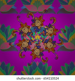 Vector abstract floral background. Seamless pattern with many small blue flowers. Seamless floral pattern.