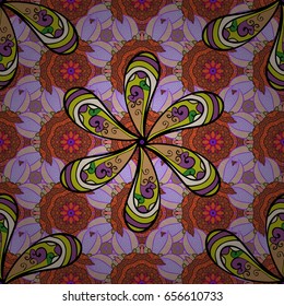 Vector abstract floral background. Seamless pattern with many small flowers. Seamless floral pattern.