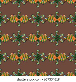 Vector abstract floral background. Seamless pattern with many small flowers. Seamless floral pattern.