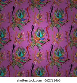 Vector abstract floral background. Seamless pattern with many small flowers. Seamless floral pattern.