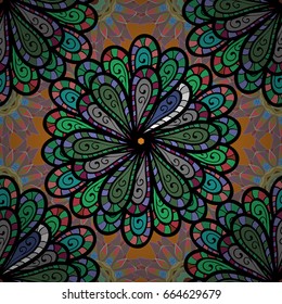 Vector abstract floral background. Seamless pattern with many small flowers. Seamless floral pattern.