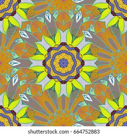 Vector abstract floral background. Seamless pattern with many small flowers. Seamless floral pattern.