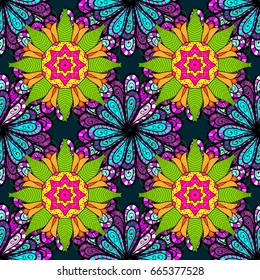 Vector abstract floral background. Seamless pattern with many small flowers. Seamless floral pattern.