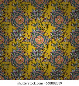 Vector abstract floral background. Seamless pattern with many small flowers. Seamless floral pattern.